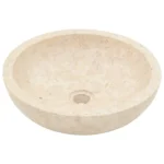 Round Marble Sink - Cream - 40 x 12cm