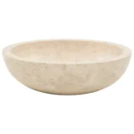 Round Marble Sink - Cream - 40 x 12cm