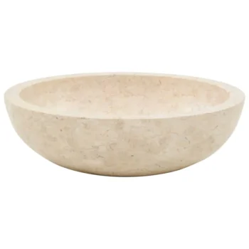 Round Marble Sink - Cream - 40 x 12cm