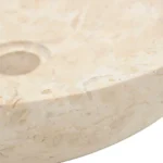 Round Marble Sink - Cream - 40 x 12cm