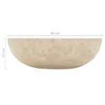 Round Marble Sink - Cream - 40 x 12cm