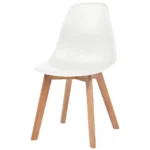 x6 Ergonomic Dining Chairs - White - Plastic - 41 x 45 x 79cm