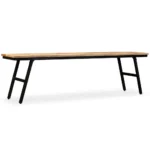 Bench - Reclaimed Teak And Steel - 160 x 35 x 45cm