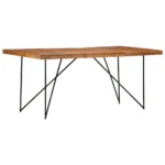 Industrial-Style Dining Table - Solid Acacia Wood - 180 x 90 x 76cm