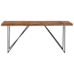 Industrial-Style Dining Table - Solid Acacia Wood - 180 x 90 x 76cm