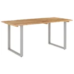 Dining Table With Natural Edges - Acacia Wood - 150 x 80 x 76cm