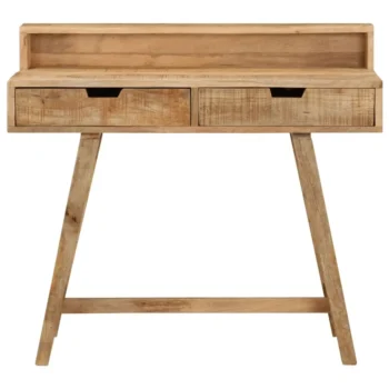 Vintage Style Desk With Drawers - Solid Rough Mango Wood - 100 x 45 x 90cm