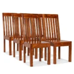 x6 Handmade Modern Dining Chairs - Solid Acacia Wood - 42 x 49 x 90cm