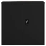 Metal Filing Cabinet - Black - 90 x 40 x 130cm