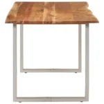 Dining Table With Natural Edges - Acacia Wood - 150 x 80 x 76cm