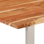 Dining Table With Natural Edges - Acacia Wood - 150 x 80 x 76cm