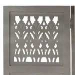 Panel Room Divider - Solid Mango Wood - Hand Carved - Grey - 200 x 165cm