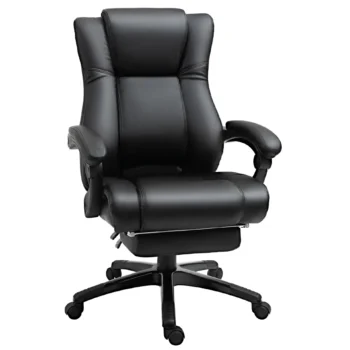 Executive Reclining Office Chair - Black Faux Leather