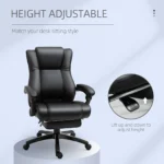 Executive Reclining Office Chair - Black Faux Leather