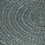 Round Handmade Jute Rug - Olive Green - 150cm