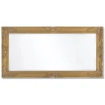 Wall Mirror Baroque Style - Gold - 100 x 50cm