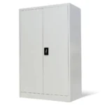 Steel Office Cabinet - Grey - 90 x 40 x 140cm