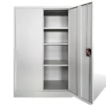 Steel Office Cabinet - Grey - 90 x 40 x 140cm