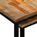 2 Nesting Coffee Tables - Solid Reclaimed Teak - 75 x 75 x 39cm