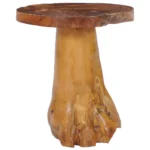 Wooden Round Coffee Table Solid Teak Wood - 40cm