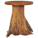 Wooden Round Coffee Table Solid Teak Wood - 40cm