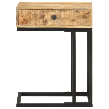 U-Shaped Side Table - Solid Mango Wood - 45 x 30 x 61cm