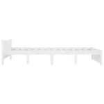 Bed Frame With Storage Drawers - Solid Pinewood - Double - White - 135 x 190cm