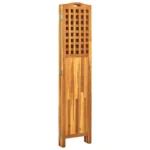 Solid Acacia Wood - 4 Panel Room Divider - 161 x 2 x 170cm