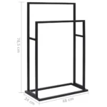 Freestanding Iron Towel Rack - Black - 48 x 24 x 78.5cm