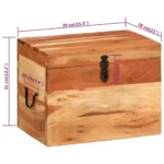 Storage Box - Solid Acacia Wood - 39 x 28 x 31cm