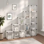 Storage Cube Organiser With 15 Cubes And Doors - 155 x 32 x 153.5cm