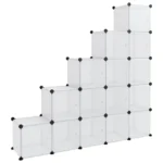 Storage Cube Organiser With 15 Cubes And Doors - 155 x 32 x 153.5cm