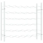 Wine Rack Holds 36 Bottles - White Metal Finish - 64 x 22 x 58.5cm