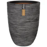 Capi Vase - Nature Rib Elegant Planter - Anthracite - 36 x 47cm