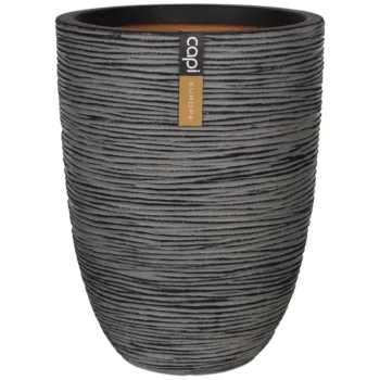 Capi Vase - Nature Rib Elegant Planter - Anthracite - 36 x 47cm