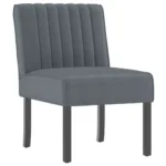 Velvet Slipper Chair - Dark Grey - 48 x 64 x 72cm