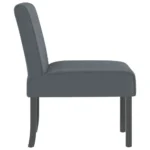 Velvet Slipper Chair - Dark Grey - 48 x 64 x 72cm