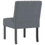 Velvet Slipper Chair - Dark Grey - 48 x 64 x 72cm