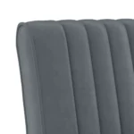 Velvet Slipper Chair - Dark Grey - 48 x 64 x 72cm