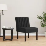 Velvet Slipper Chair - Black - 48 x 64 x 72cm