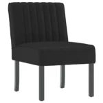 Velvet Slipper Chair - Black - 48 x 64 x 72cm