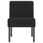 Velvet Slipper Chair - Black - 48 x 64 x 72cm