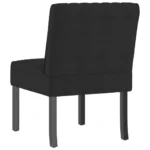 Velvet Slipper Chair - Black - 48 x 64 x 72cm