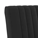 Velvet Slipper Chair - Black - 48 x 64 x 72cm