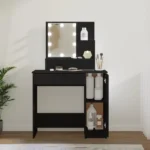 Dressing Table With LED Mirror - Black - 86.5 x 35 x 136cm