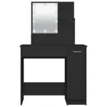 Dressing Table With LED Mirror - Black - 86.5 x 35 x 136cm