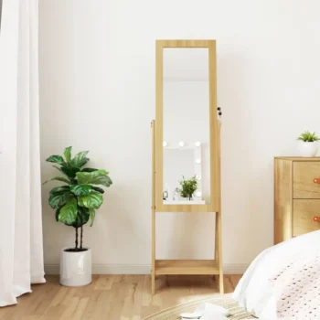 Mirror Jewellery Cabinet with LED Lights - Free Standing