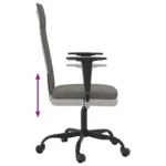 Height Adjustable Office Chair - Dark Grey Fabric