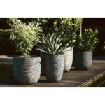 Capi Vase - Nature Rib Elegant Planter - Anthracite - 36 x 47cm