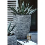 Capi Vase - Nature Rib Elegant Planter - Anthracite - 36 x 47cm